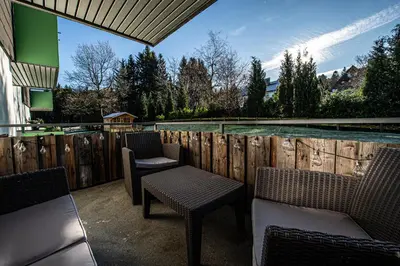 Ein Balkon oder eine Terrasse in der Unterkunft Gemütliches Chalet-Apartment Harzglück am Fuß des Berges