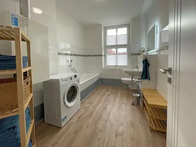 Ein Badezimmer in der Unterkunft Gästewohnung 