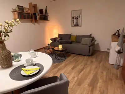 Ein Sitzbereich in der Unterkunft Lillys Apartment
