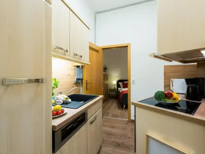 Küche/Küchenzeile in der Unterkunft Apartment Burg im Zwinger Burgfee by Interhome