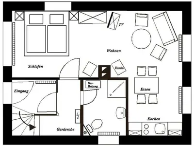 Grundriss der Unterkunft Apartment Anna by Interhome