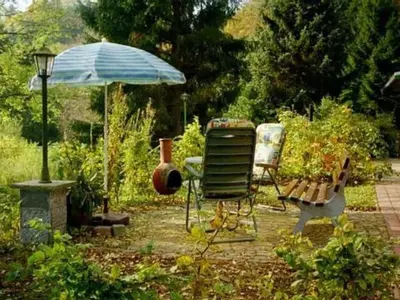 Ein Garten an der Unterkunft Holiday Home in Neustadt-Harz mit Grill by Interhome