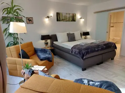 Ein Bett oder Betten in einem Zimmer der Unterkunft Harzbummel