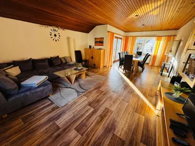 Ein Sitzbereich in der Unterkunft Haus Panoramablick