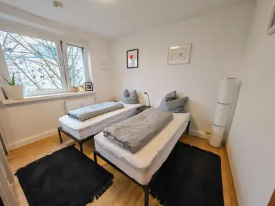 Ein Bett oder Betten in einem Zimmer der Unterkunft Fewo Schlossblick in Wernigerode, im Herzen des Harzes