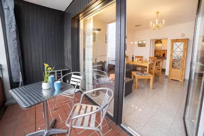 Ein Sitzbereich in der Unterkunft Schnuckeliges Appartement