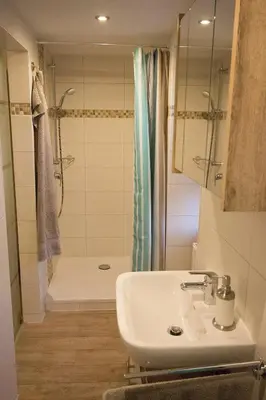 Ein Badezimmer in der Unterkunft Ferienwohnung Alte Gärtnerei