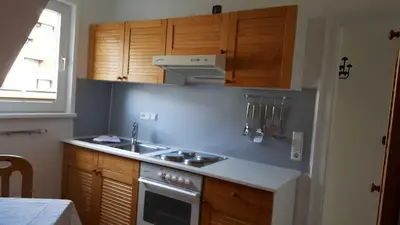 Küche/Küchenzeile in der Unterkunft Ferienwohnung Villa Seyfried