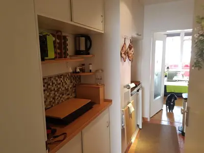 Küche/Küchenzeile in der Unterkunft Ferienwohnung Schnuffi Wolfgang Kresse