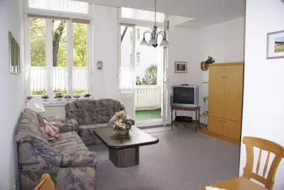 TV/Unterhaltungsangebot in der Unterkunft Ferienwohnung Residenz am Badepark Nikolaus
