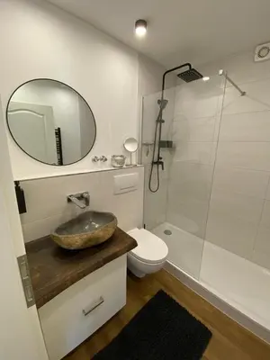Ein Badezimmer in der Unterkunft luxuriöses Ferienapartment 