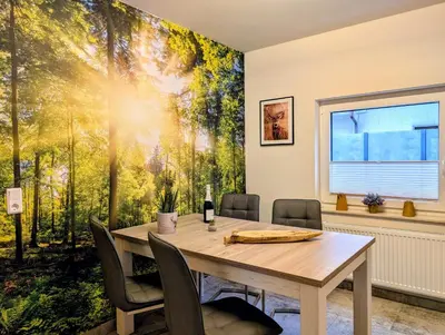 Der Geschäftsbereich oder Konferenzraum in der Unterkunft Ferienwohnung Forest Life