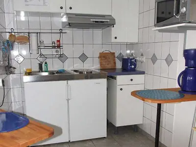 Küche/Küchenzeile in der Unterkunft Ferienwohnung Glück Auf