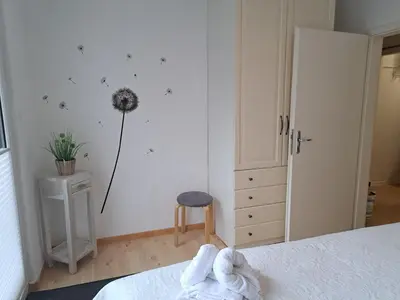 Ein Bett oder Betten in einem Zimmer der Unterkunft Ferienwohnung Bergblüte
