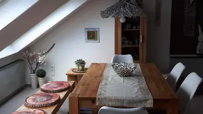 Ein Sitzbereich in der Unterkunft Harz Blick