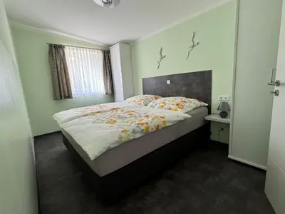 Ein Bett oder Betten in einem Zimmer der Unterkunft Ferienhaus Teufelsmauerblick