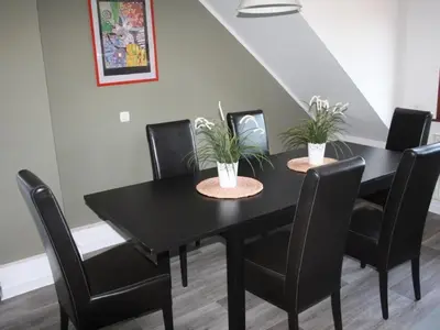 Ein Sitzbereich in der Unterkunft Apartment Gemütliche Wohnung in Wernigerode mit Garten und Grill by Interhome