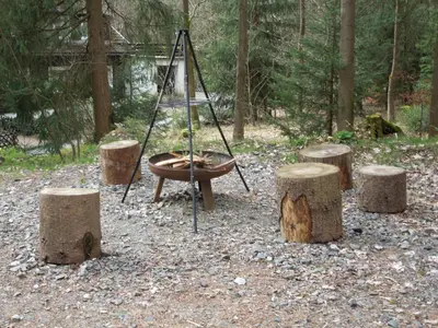 Ein Garten an der Unterkunft Holiday Home Blockhaus Bodefall by Interhome