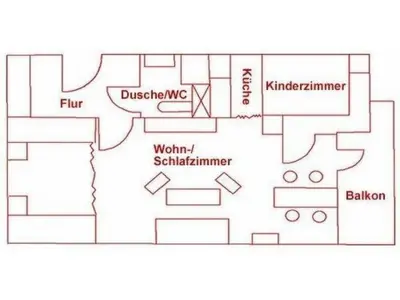 Grundriss der Unterkunft Apartment Hempel by Interhome