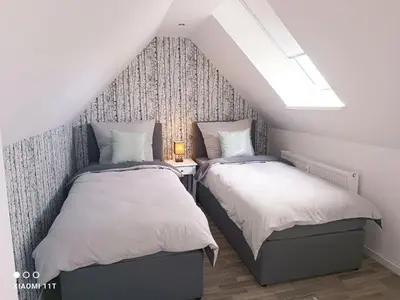 Ein Bett oder Betten in einem Zimmer der Unterkunft Apartment Wohnung in Goslar mit Grill und Terrasse by Interhome