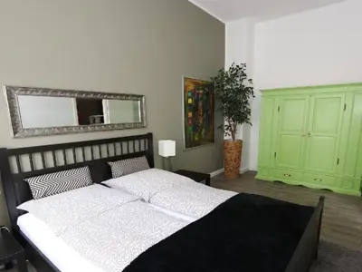 Ein Bett oder Betten in einem Zimmer der Unterkunft Apartment in Wernigerode mit Grill und Garten by Interhome