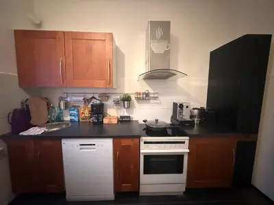 Küche/Küchenzeile in der Unterkunft Ferienwohnung Margrit