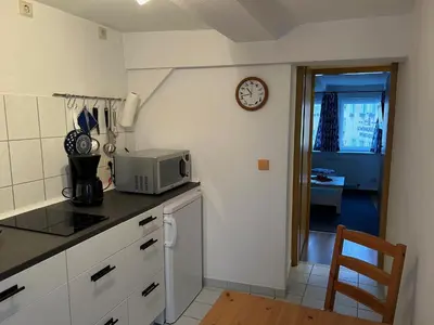 Küche/Küchenzeile in der Unterkunft Ferienwohnung Harzlicht