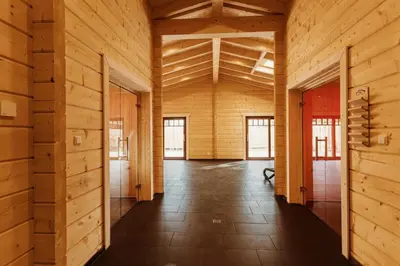 Grundriss der Unterkunft Ferienhaus im Holzblockstil im Naturerlebnisdorf Blauvogel
