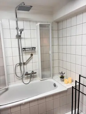 Ein Badezimmer in der Unterkunft Ferienwohnung Osterwieck Mittelstraße 4