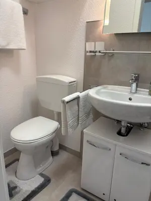 Ein Badezimmer in der Unterkunft Eichhörnchenblick