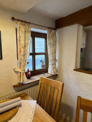 Ein Sitzbereich in der Unterkunft Ferienhaus Winkelwerk