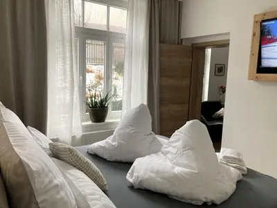 Ein Sitzbereich in der Unterkunft Villa Schlossblick III - Zeit zum Träumen in exklusiver Suite 