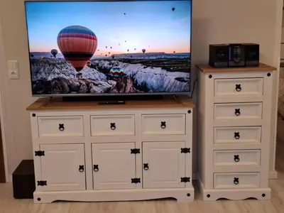 TV/Unterhaltungsangebot in der Unterkunft FeWo Harzer Brockenblick, bis 2 Hunde willkommen, W-Lan, Sauna