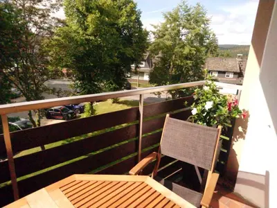 Ein Balkon oder eine Terrasse in der Unterkunft Ferienwohnung Hannah