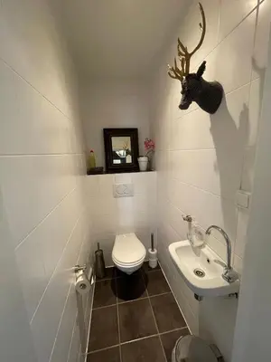 Ein Badezimmer in der Unterkunft Hyggeliges Apartment 