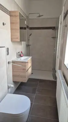 Ein Badezimmer in der Unterkunft Steigerstube