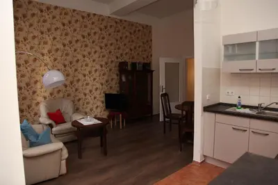 Küche/Küchenzeile in der Unterkunft Ferienwohnung Höllenblick