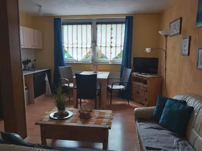 Küche/Küchenzeile in der Unterkunft Ferienapartmenthaus am Rittertor