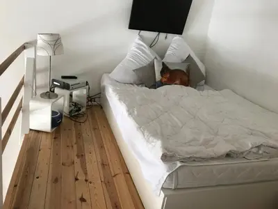 Ein Bett oder Betten in einem Zimmer der Unterkunft Ferienwohnung Felix Braunlage