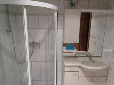 Ein Badezimmer in der Unterkunft Ferienhaus Schulze
