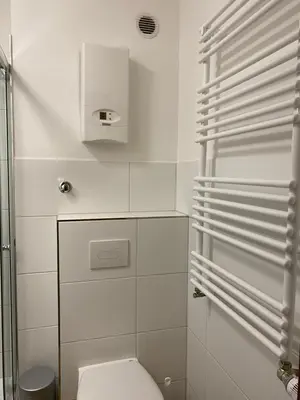 Ein Badezimmer in der Unterkunft Ferienwohnung Schneewittchen