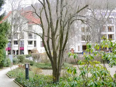 Ein Garten an der Unterkunft Ferienwohnung Hudewusch