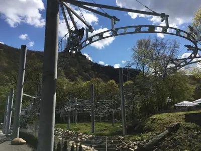 Ein allgemeiner Bergblick oder ein Berglick von der Ferienwohnung aus