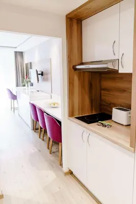 Küche/Küchenzeile in der Unterkunft Appartements Am Kranichsee