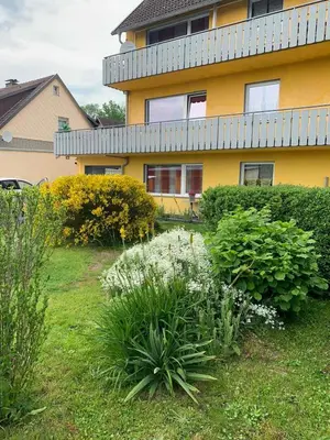 Ein Garten an der Unterkunft Ferienhaus am Geiersberg