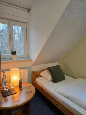 Ein Bett oder Betten in einem Zimmer der Unterkunft Hotel Zur Luppbode