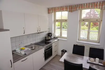 Küche/Küchenzeile in der Unterkunft Ferienwohnung Ballstrasse 28