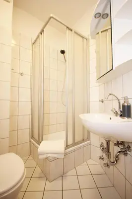 Ein Badezimmer in der Unterkunft Ferienwohnung Ballstrasse 28