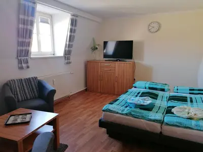 TV/Unterhaltungsangebot in der Unterkunft Ferienwohnung Ballstrasse 28