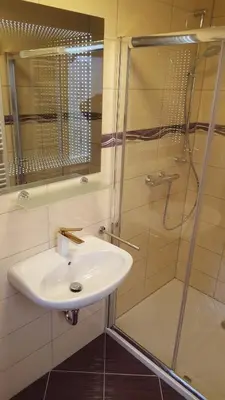 Ein Badezimmer in der Unterkunft Ferienhaus Wotan